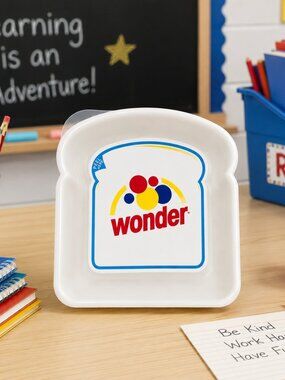Wonder Bread Vintage Sandwich Tray Plastic Food Storage Container Retro